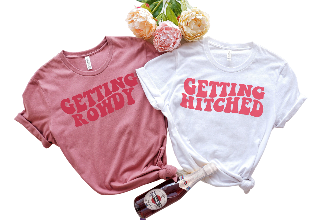 Getting Hitched Getting Rowdy, Bachelorette Party Shirts, I Do Crew, Bachelorette T-shirt, Girls