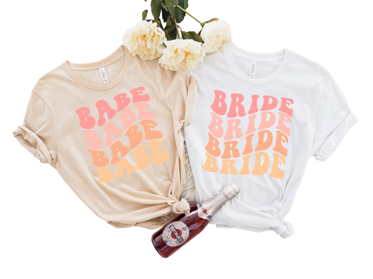 Wavy Bride And Babe Crew, Retro Batch Shirts, Bachelorette Party Shirts, Bride and Babe,