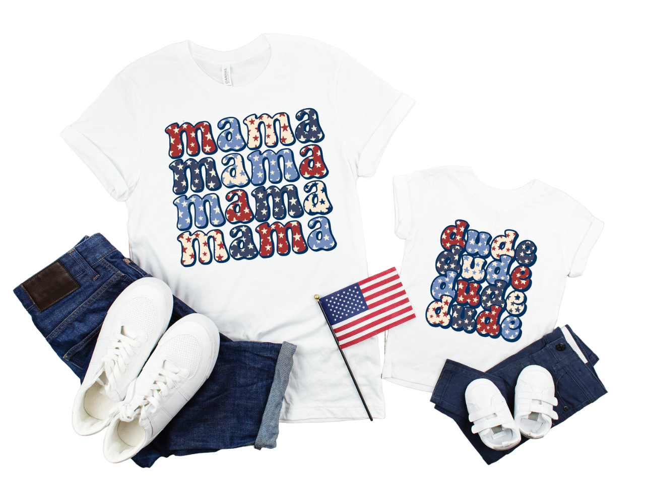 Mommy And Me 4th Of July, Mama And Dude 4th of July Shirts, Fourth of July Matching Tees, Patriotic