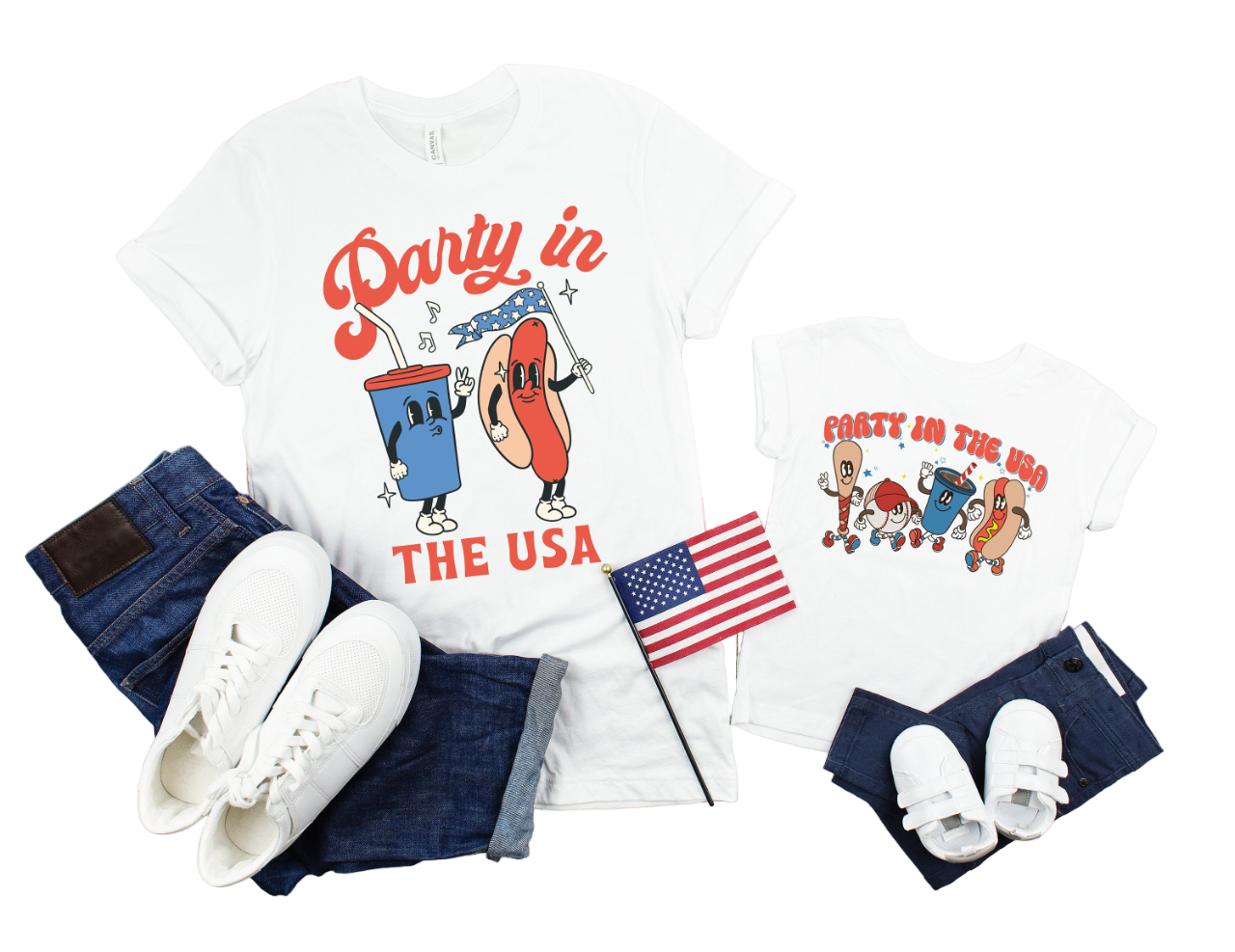 Mommy And Me 4th Of July, Party in The USA 4th Shirts, Fourth of July Matching Tees, Patriotic Mommy