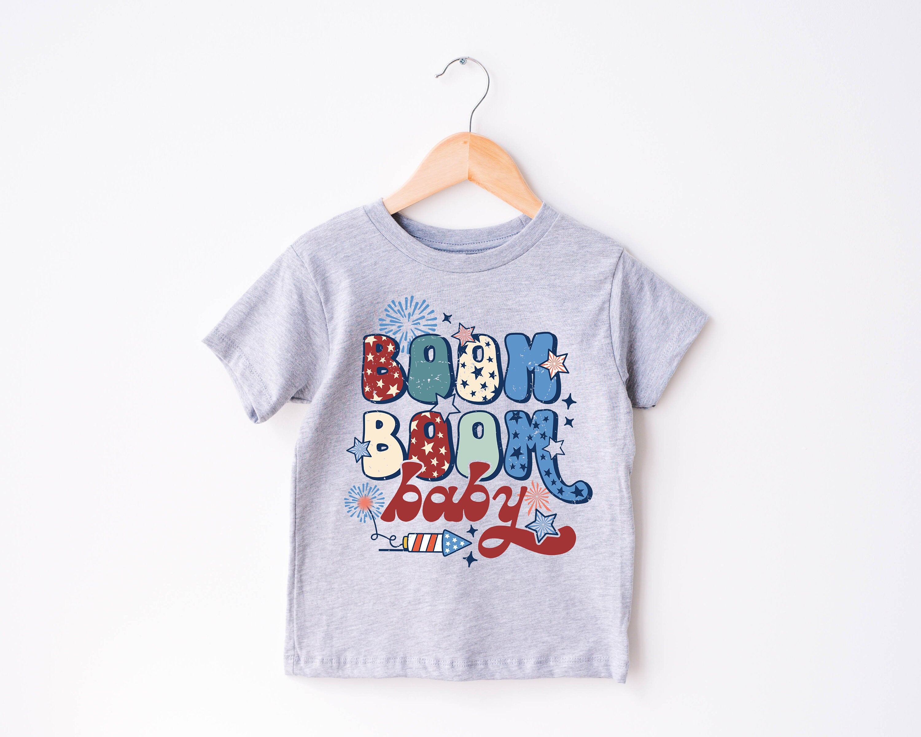 Retro Boom Boom Baby USA shirt, 4th of July, Retro Funny fourth shirt, Youth 4th of July shirt, America Patriotic Shirt, Toddler & Infant