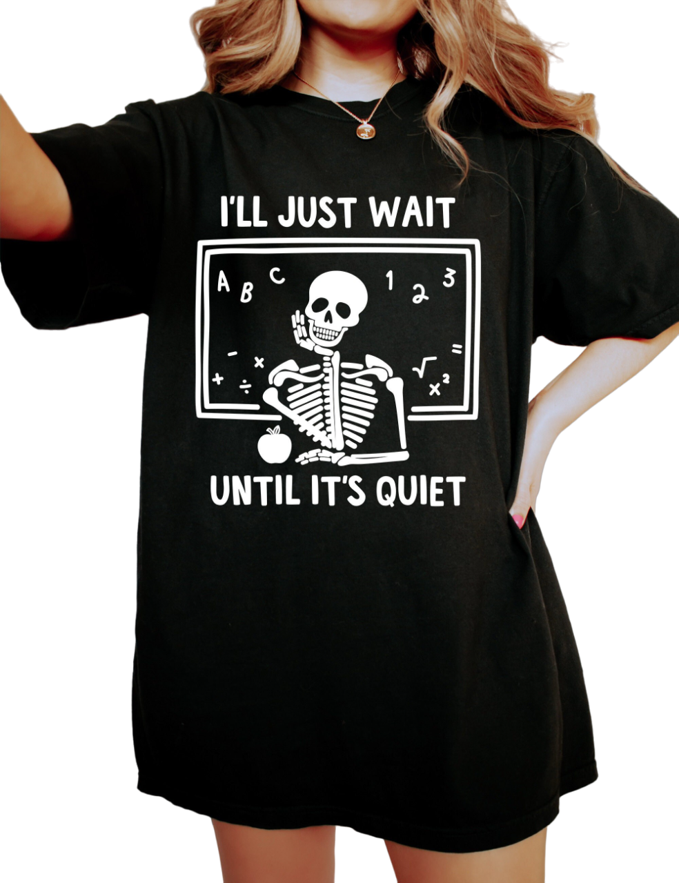 Retro Teacher Halloween Vintage Washed Shirt, I'll Just Wait Till It's Quiet Tee, Witch Shirt, Retro