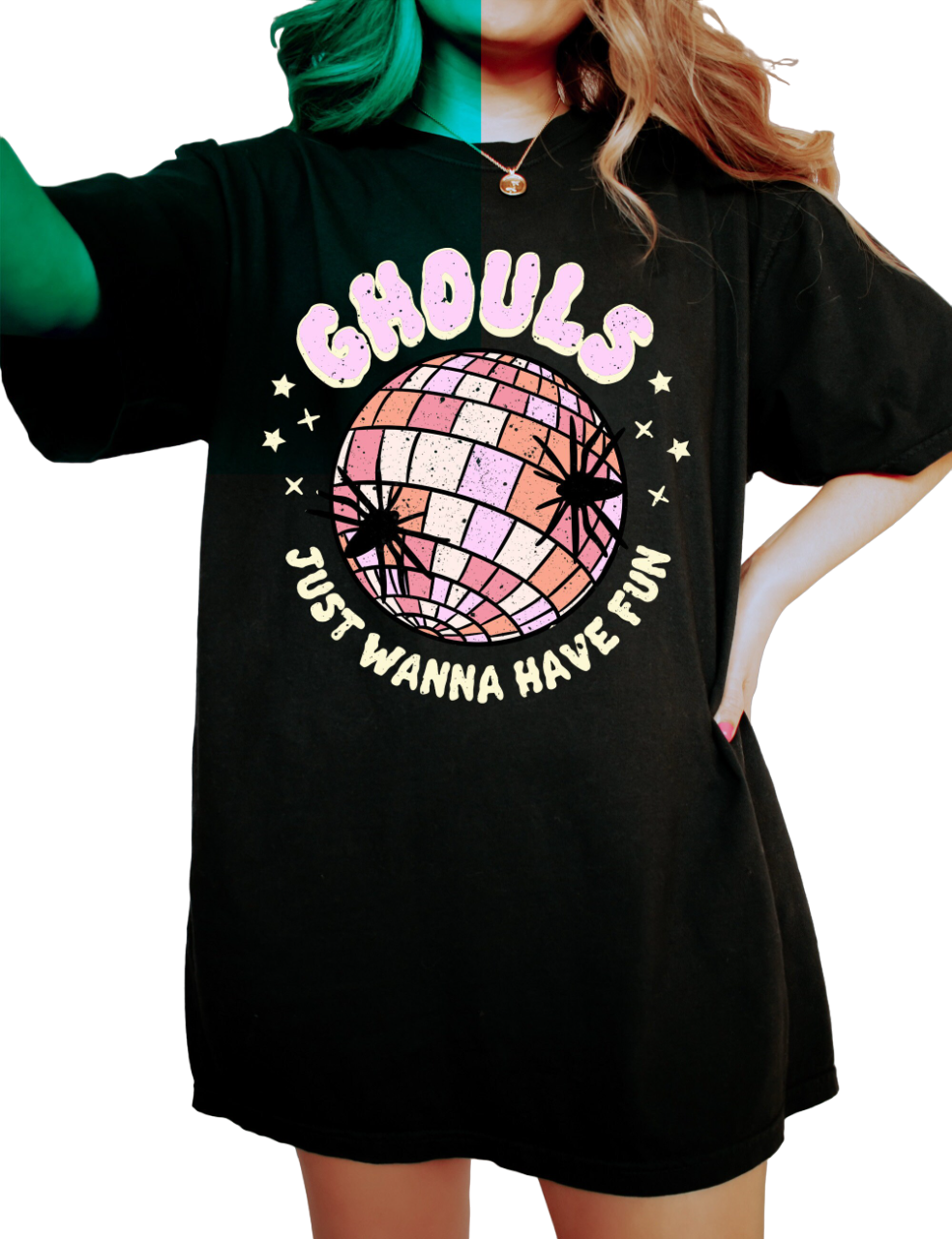 Retro Halloween Vintage Washed shirt, Ghouls Just Wanna Have Fun Shirt, Ghouls Night Out Shirt,