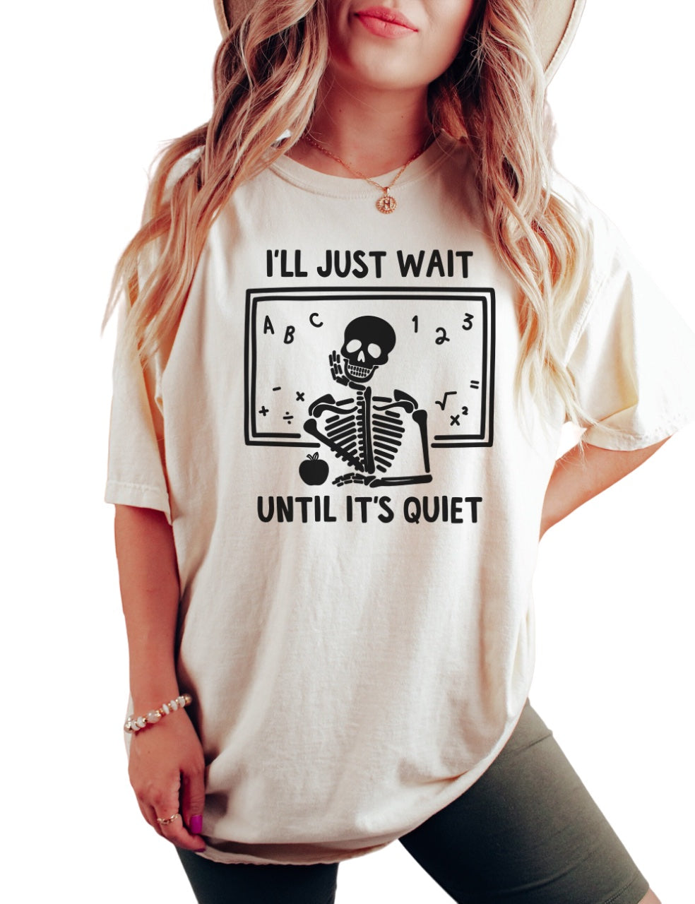 Retro Teacher Halloween Vintage Washed Shirt, I'll Just Wait Till It's Quiet Tee, Witch Shirt, Retro