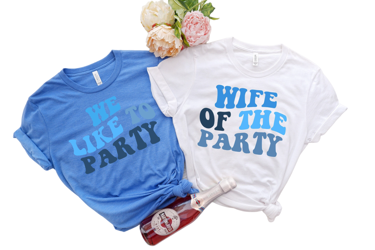 Wife Of The Party, We Like To Party, Retro Batch Shirts, Bachelorette Party Shirts, Lake House