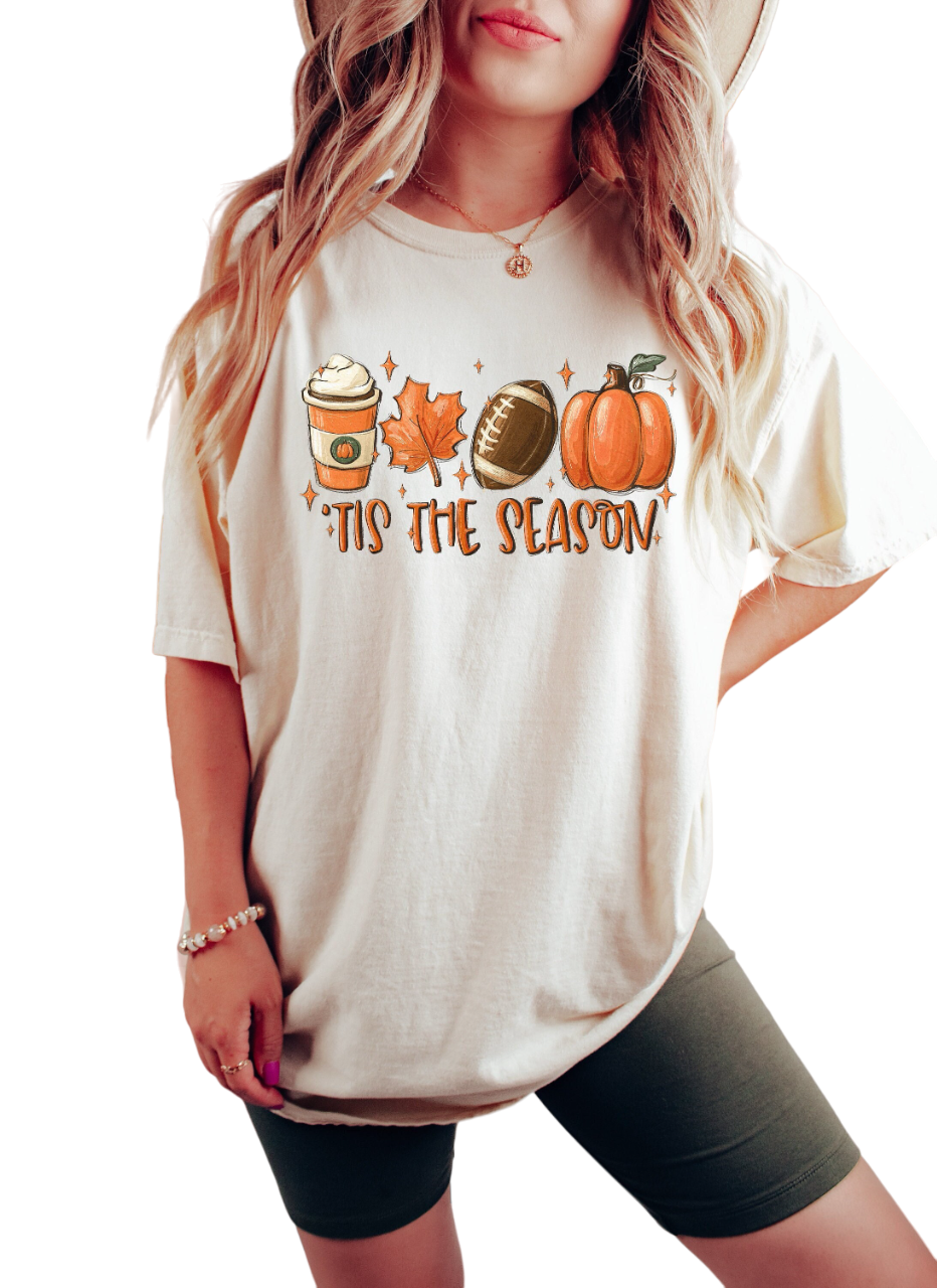 Retro Fall Vintage Washed Shirt, Tis the Season Shirt, Vintage Thanksgiving Shirt, Pumpkin Patch