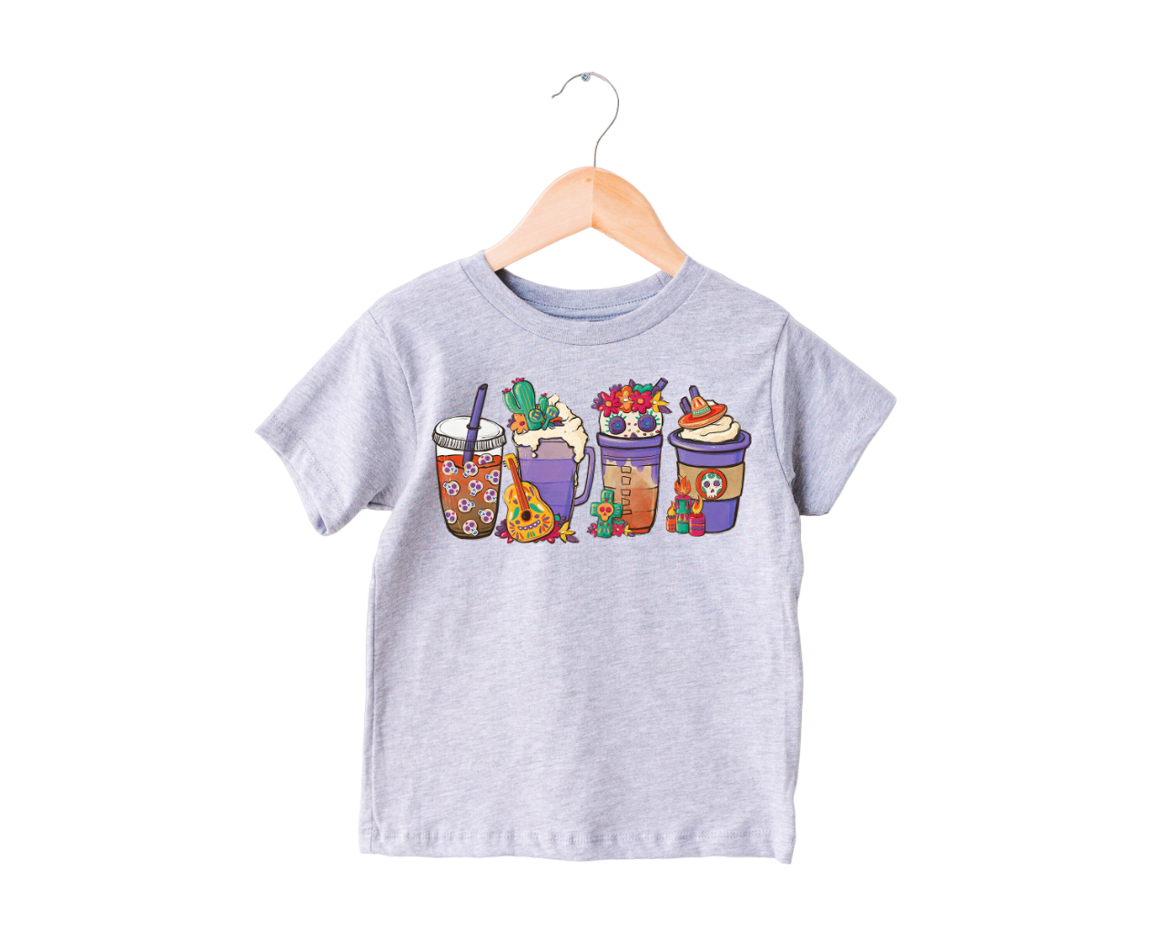 Day Of The Dead Ice Coffee Halloween, Pumpkin Season Toddler Tee, Cute Fall Girls Shirt, Toddler