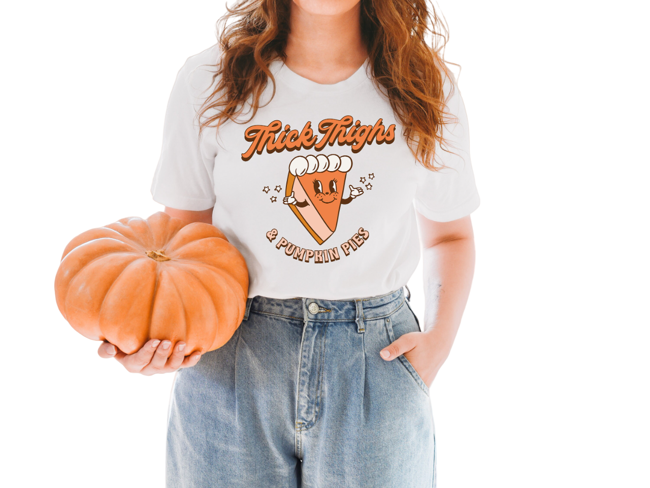 Thick Thighs and Pumpkin Pies Halloween Sweatshirt, Spooky Halloween Mom Shirt, Vintage Sweater,