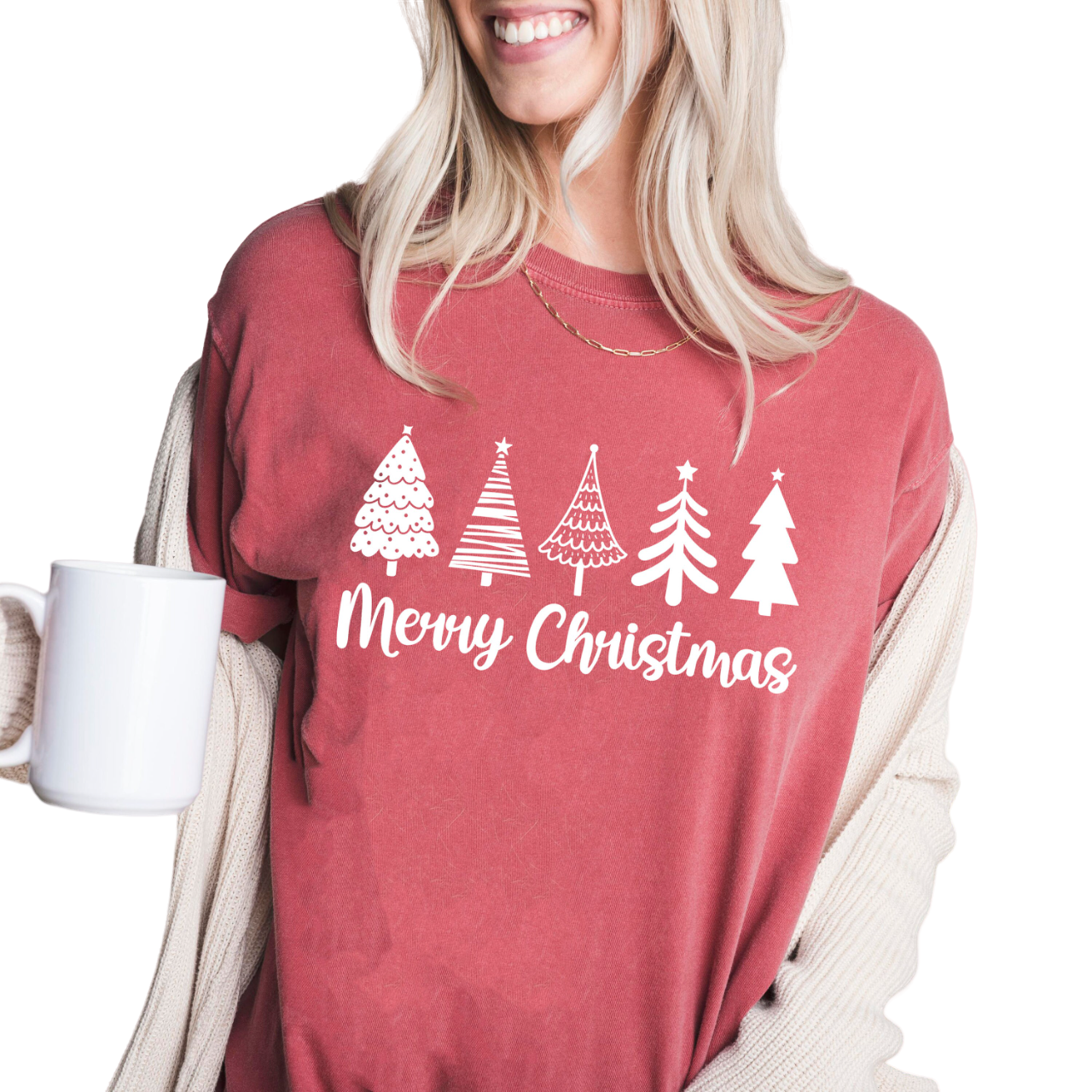 Retro Christmas Vintage Washed Shirt, Merry Christmas Tree Shirt, Vintage Santa Christmas Shirt,