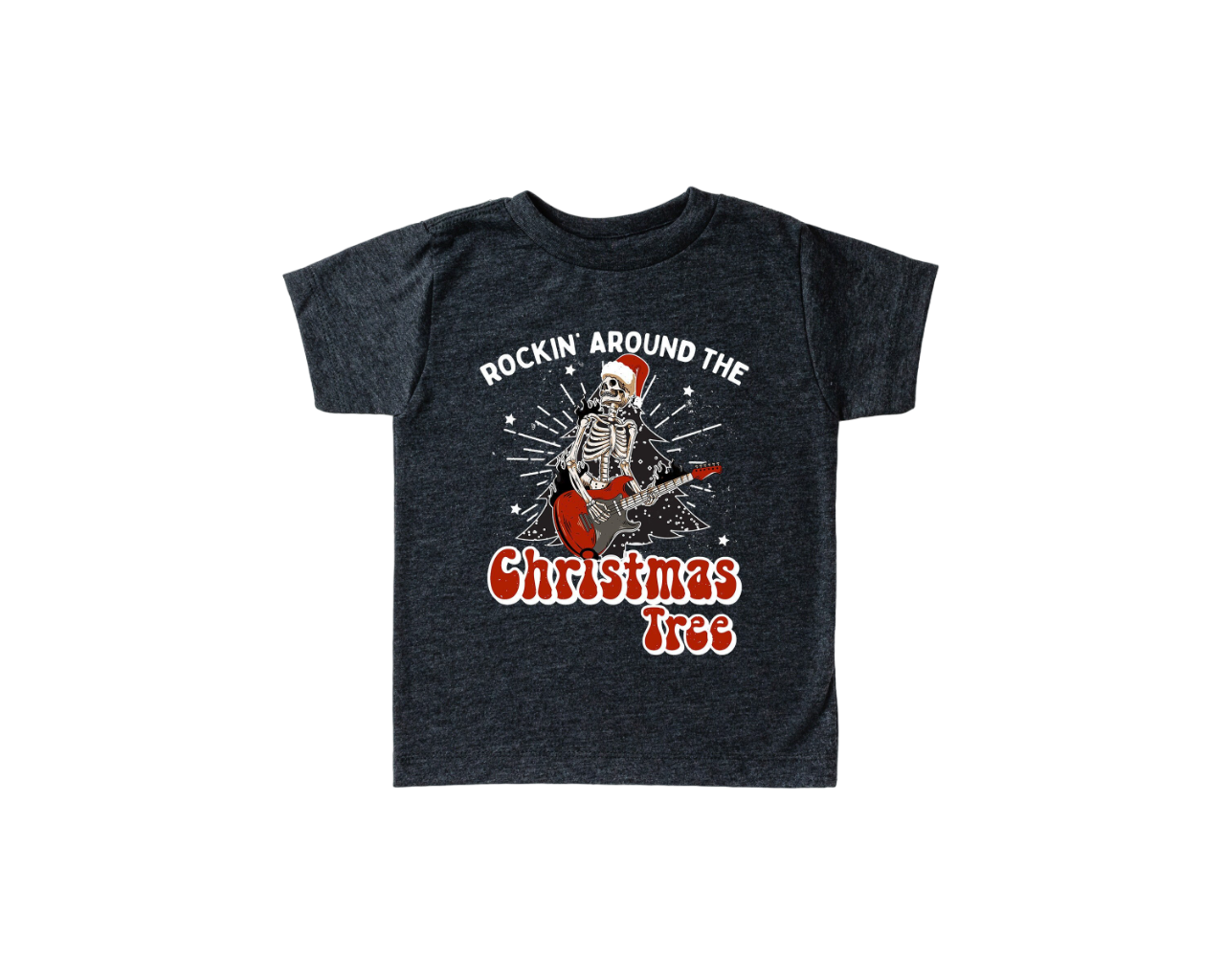 Rockin Around Tree Toddler Tee, Christmas Season Shirt, Cute Holiday Girls Shirt, Toddler Youth