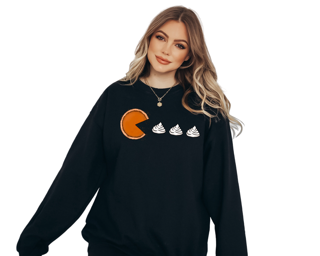 Retro Arcade Pumpkin Pie Fall Sweatshirt, Retro Thanksgiving Women's Sweater, Vintage Unisex