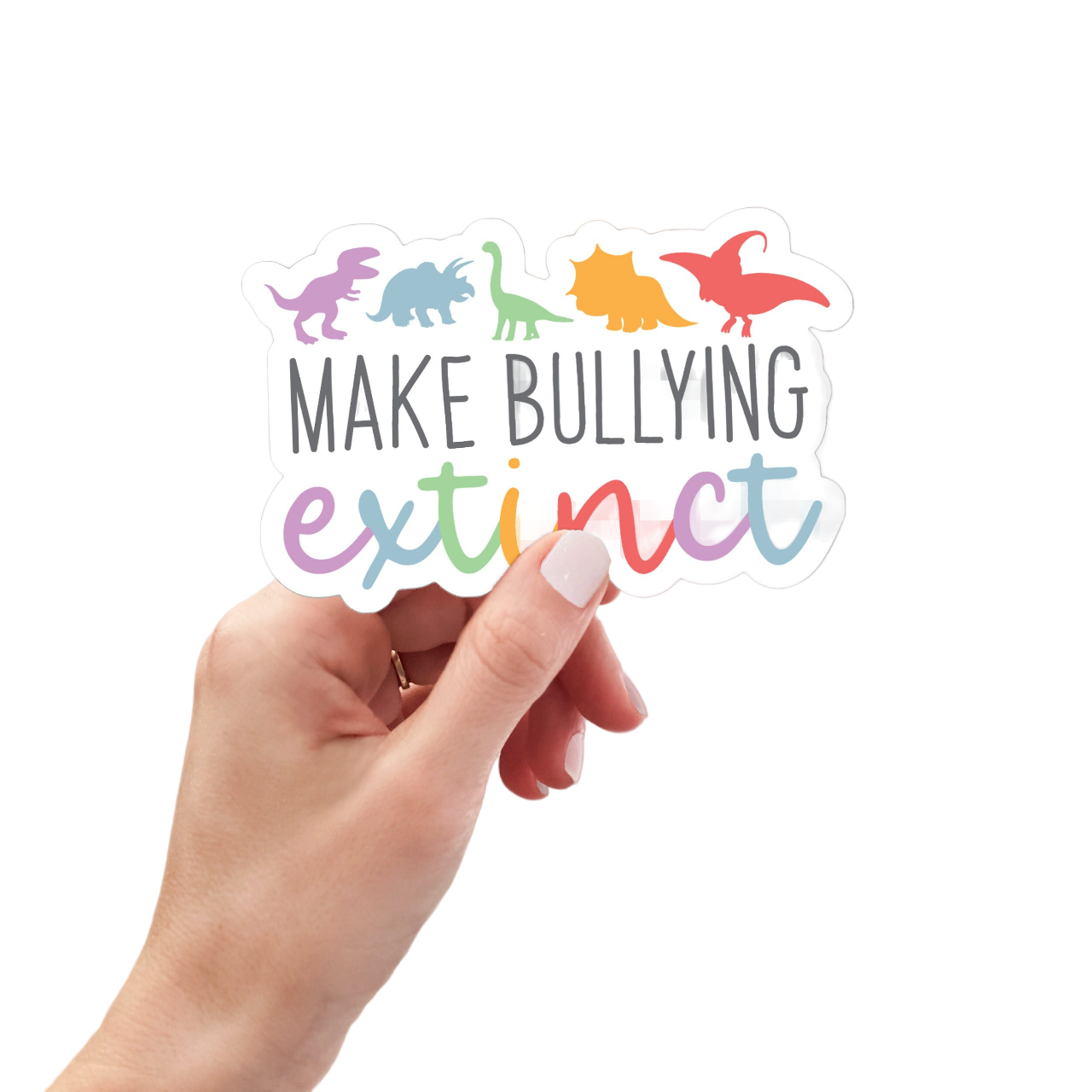 Make Bullying Extinct Water Bottle Sticker, Teacher Sticker, Funny Water Bottle Sticker, Hydro