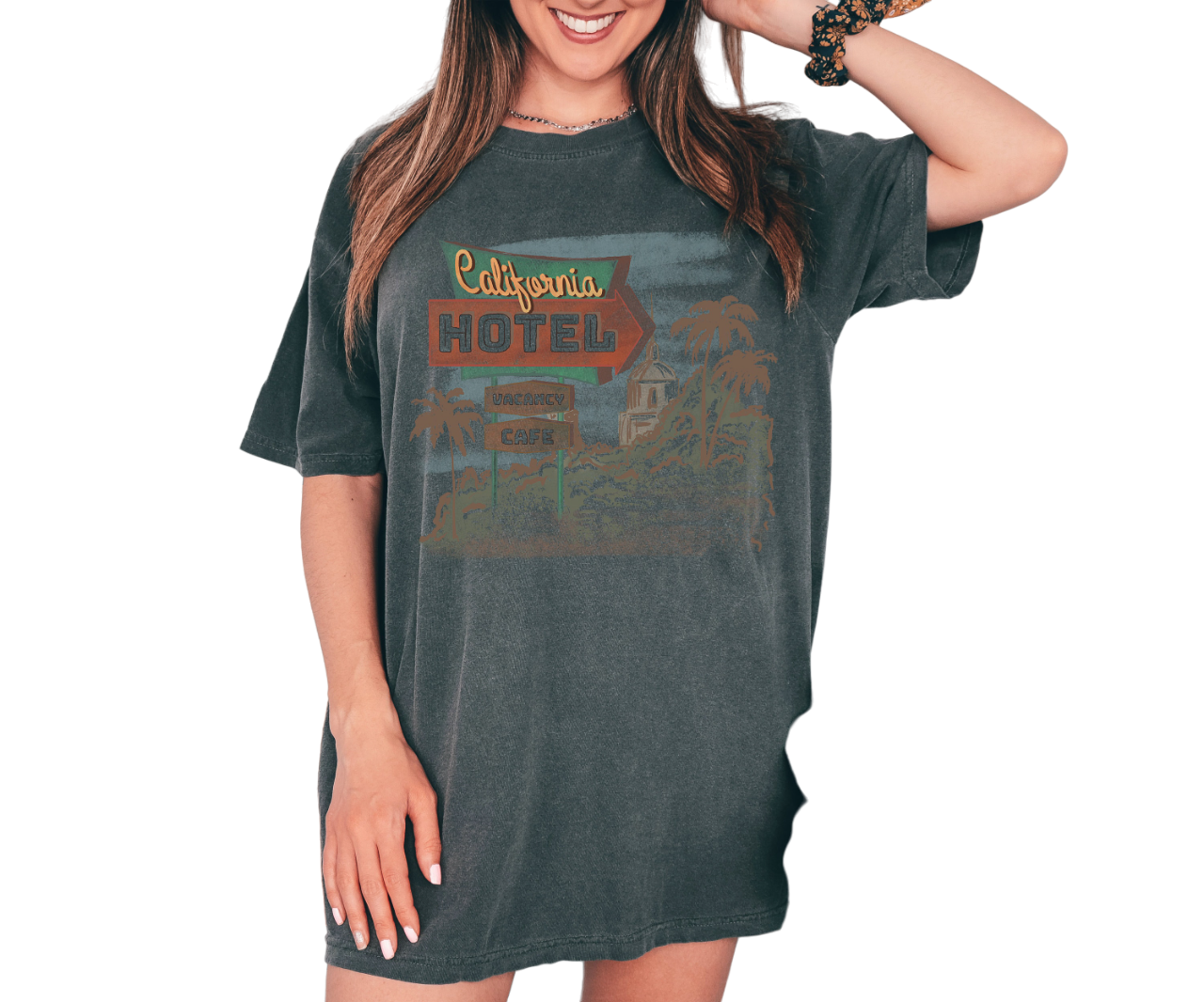 Retro Western Vintage Washed Shirt, Hotel California Shirt, Vintage Free Spirit Shirt, Oversized