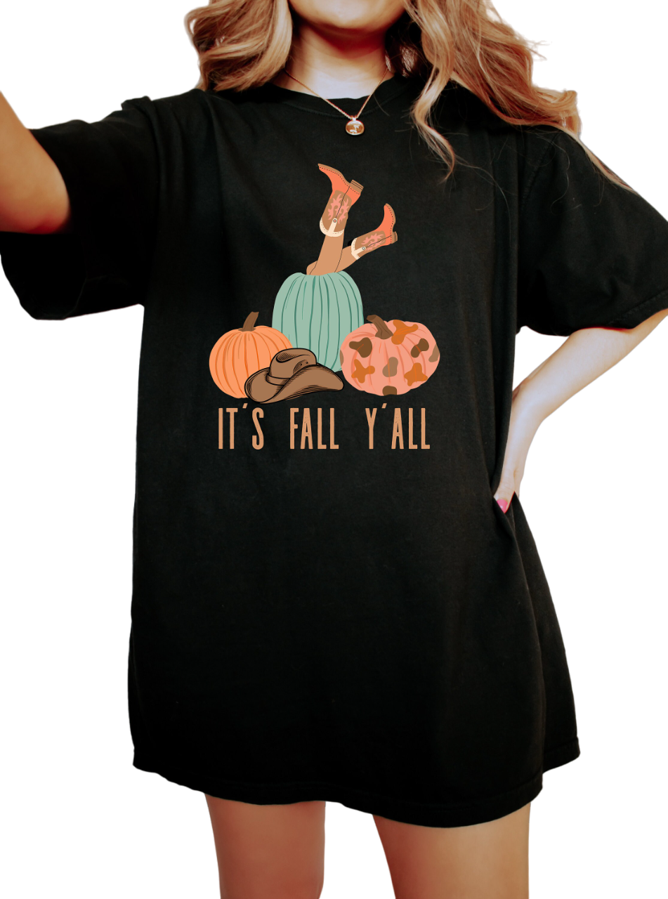 Retro Fall Vintage Washed shirt, It's Fall Y'all Shirt, Vintage Thanksgiving Shirt, Pumpkin Patch