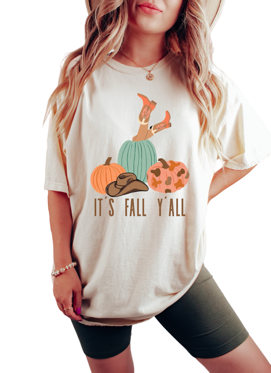 Retro Fall Vintage Washed shirt, It's Fall Y'all Shirt, Vintage Thanksgiving Shirt, Pumpkin Patch