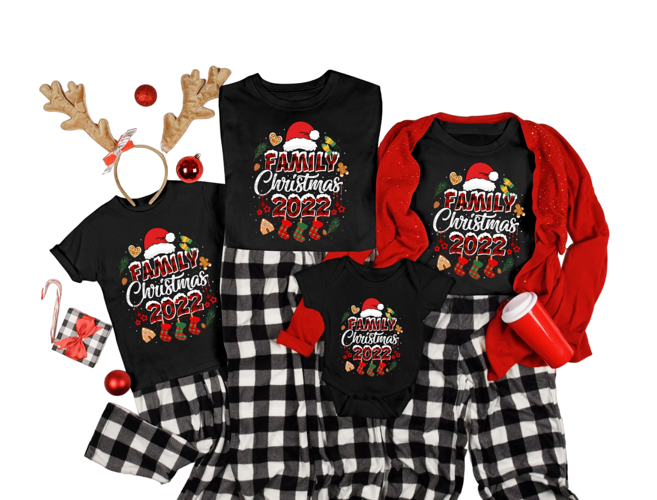 Family Christmas 2022 Shirts, Matching family shirts, Family PJ shirts, Matching Christmas shirts,