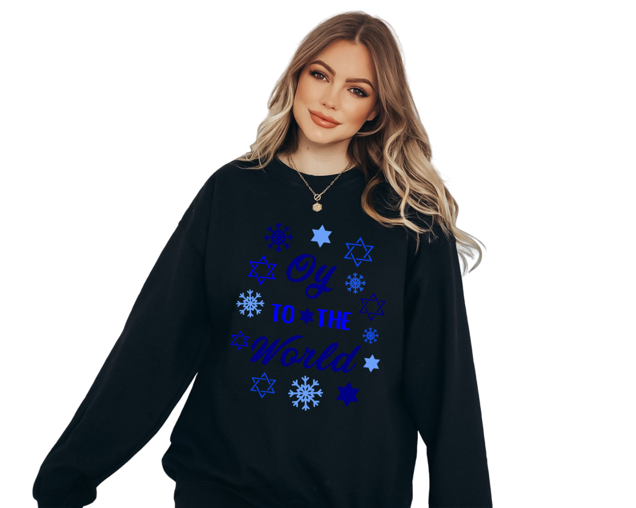 Retro Hanukkah Sweater, Happy Hanukkah, Oy To The World Sweater, Jewish Saying, Holiday Sweatshirt,