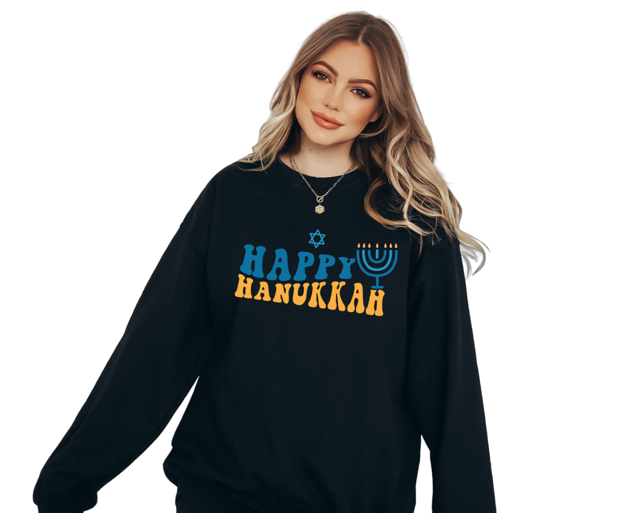 Retro Hanukkah Sweater, Happy Hanukkah, Holiday Hanukkah Sweater, Jewish Saying, Holiday Sweatshirt,