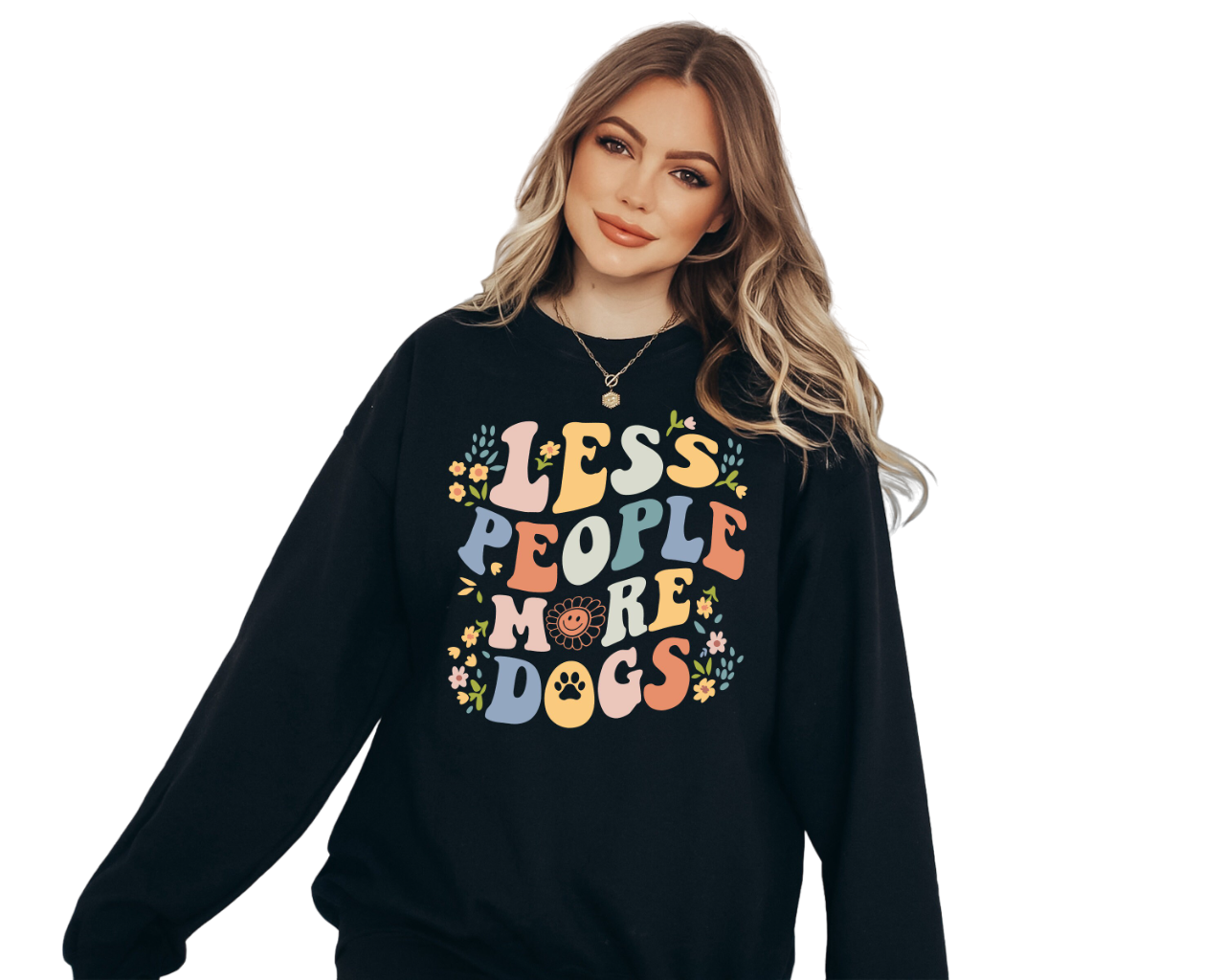 Less People More Dogs Sweater, Dog Mom Sweatshirt, New Dog Mom, Puppy Mama, Mothers Day Gift, Golden