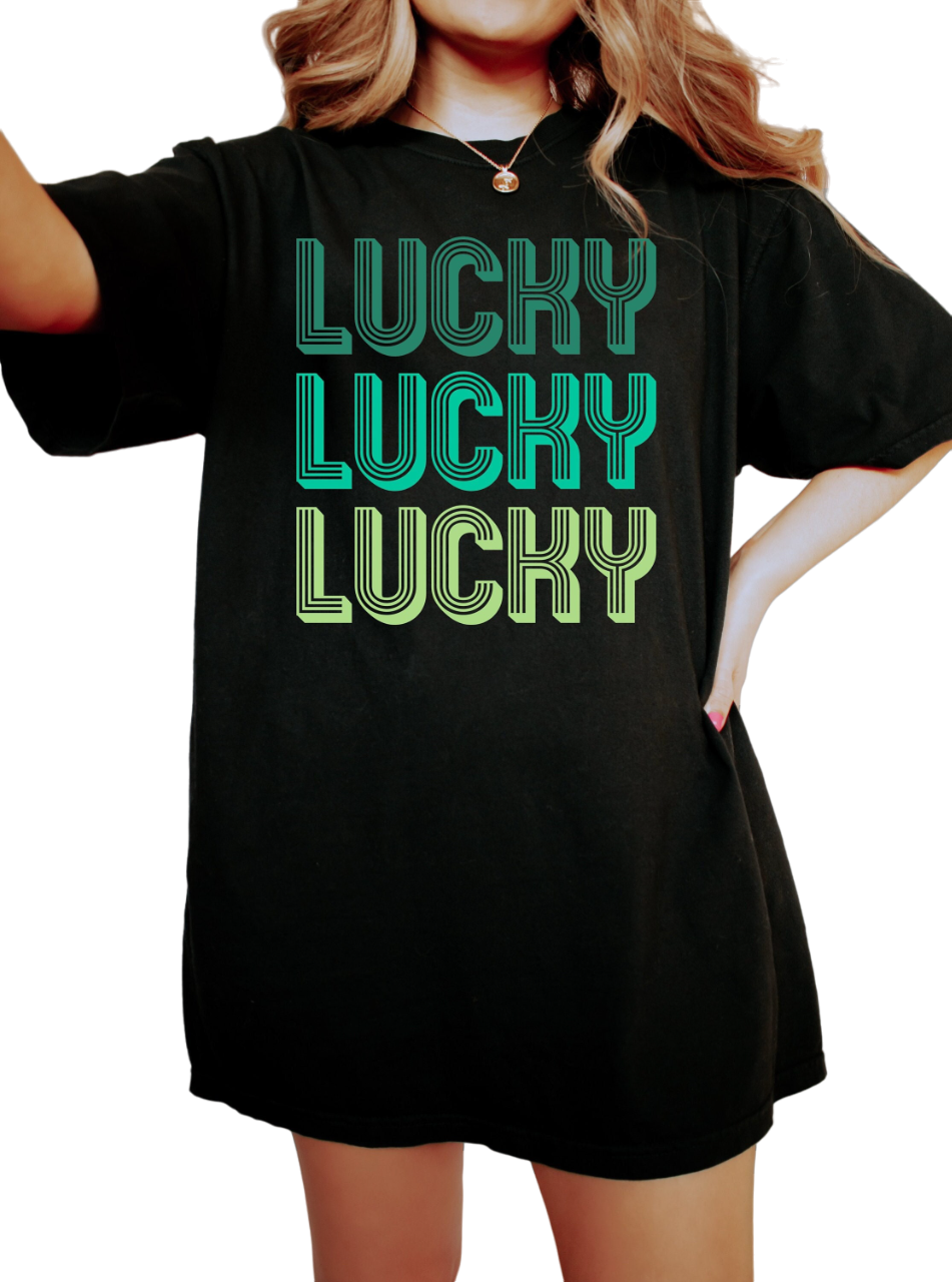 Retro St Patty's Day Vintage Washed Shirt, Feeling Lucky Shirt, Vintage St Patrick's Day Shirt, Day