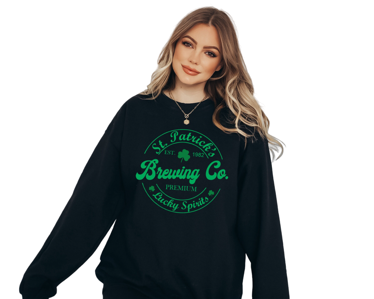 Leprechaun Brewing Sweatshirt, Lucky Clover Sweater, St Patricks Day Sweatshirt, Lucky Pullover,