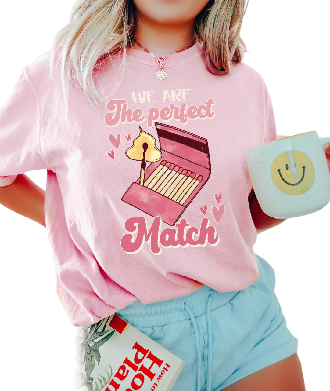 Retro Valentines Day Vintage Washed Shirt, We Are The Perfect Match, Vintage Couples Shirt, Love