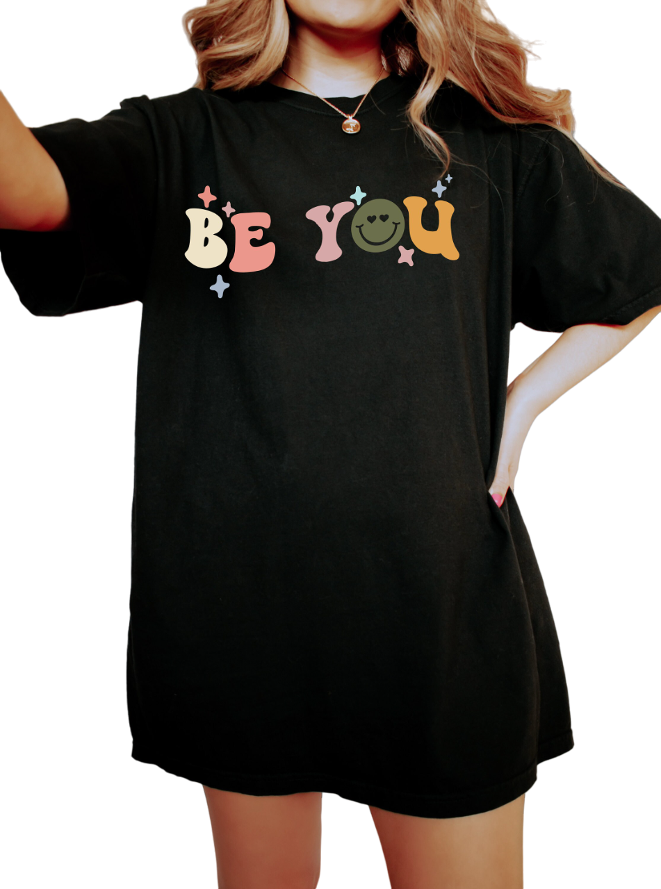 Vintage Washed Shirt, Be You Tee, Positive Thoughts Shirt, Inspirational Shirt, Be Happy Shirts