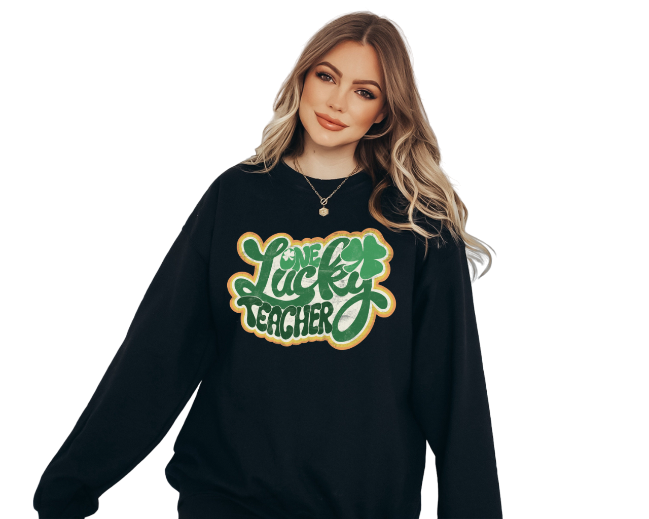 Retro Lucky Teacher Sweatshirt, Teaching Sweater, St Patricks Day Sweatshirt, Lucky Pullover, Womens