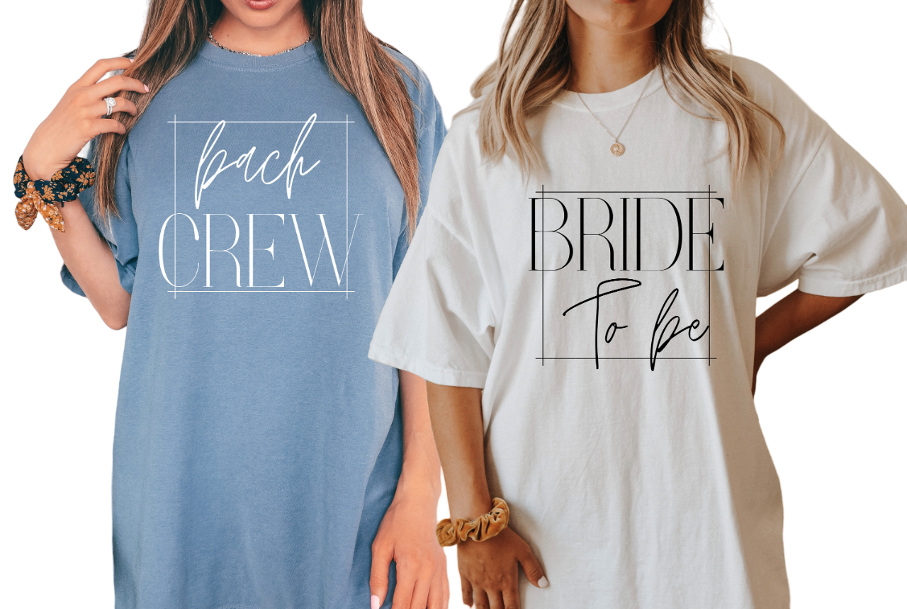 Vintage Washed Tee, Bachelorette Party Shirts, Bach Crew, Bride to Be Script T-Shirt,Retro Graphic