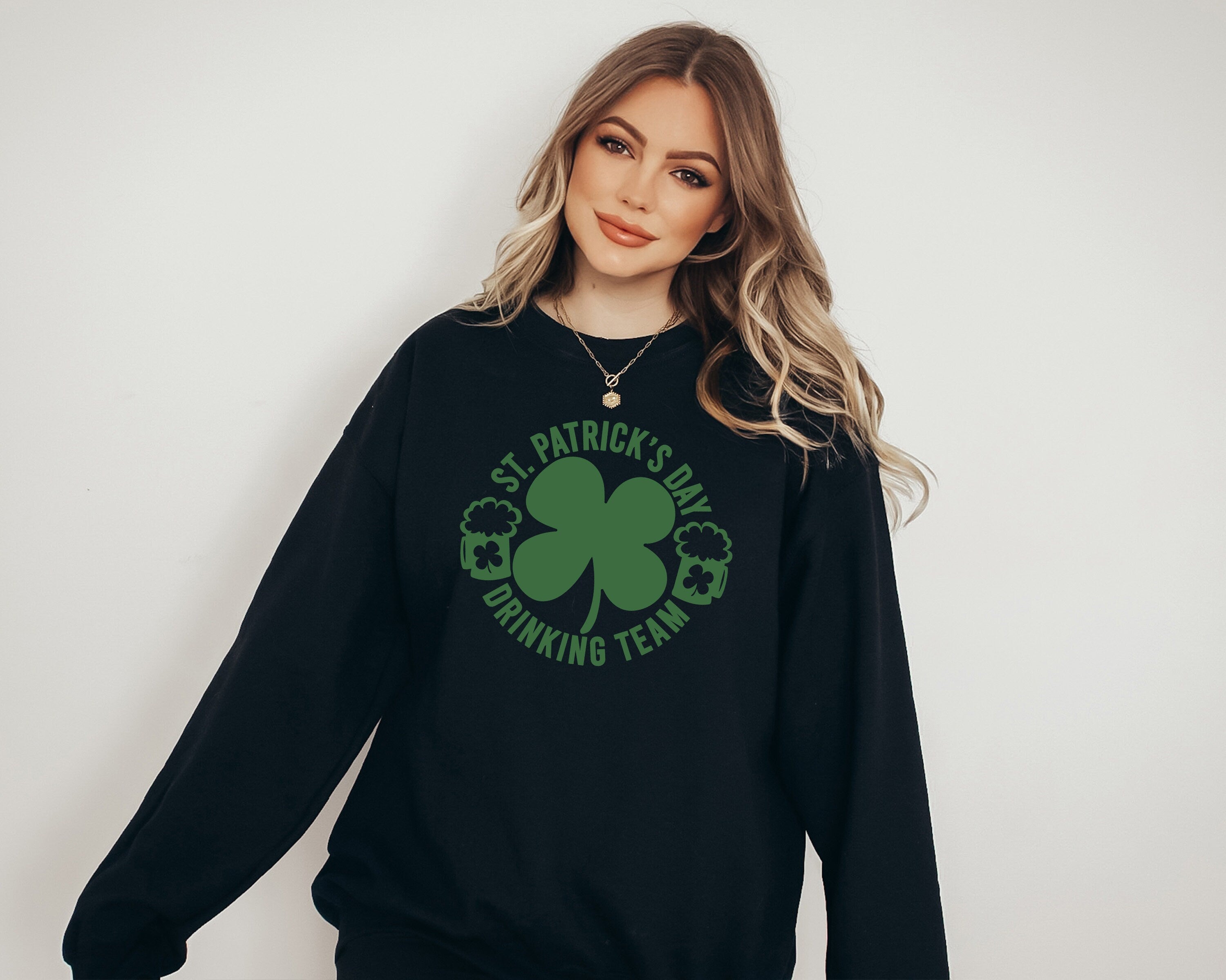 Lucky Retro Sweatshirt, Day Drinking Team, St Patricks Day Sweatshirt, Lucky Pullover, Womens Lucky Sweatshirt, Lucky Crewneck, Shamrock