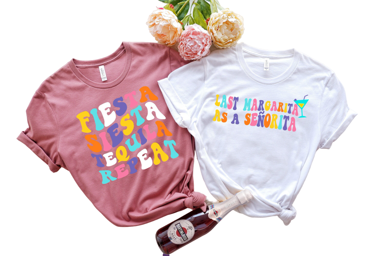 Bachelorette Party Shirts, Last Margarita As a Señorita, Fiesta Siesta Tequila Repeat, Gifts for