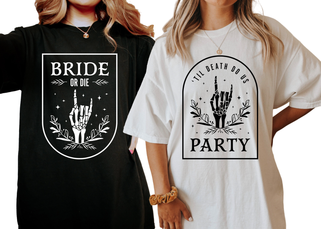 Vintage Washed Tee, Bachelorette Party Shirts, Bride or Die, Till Death Do Us Party Tee, Retro