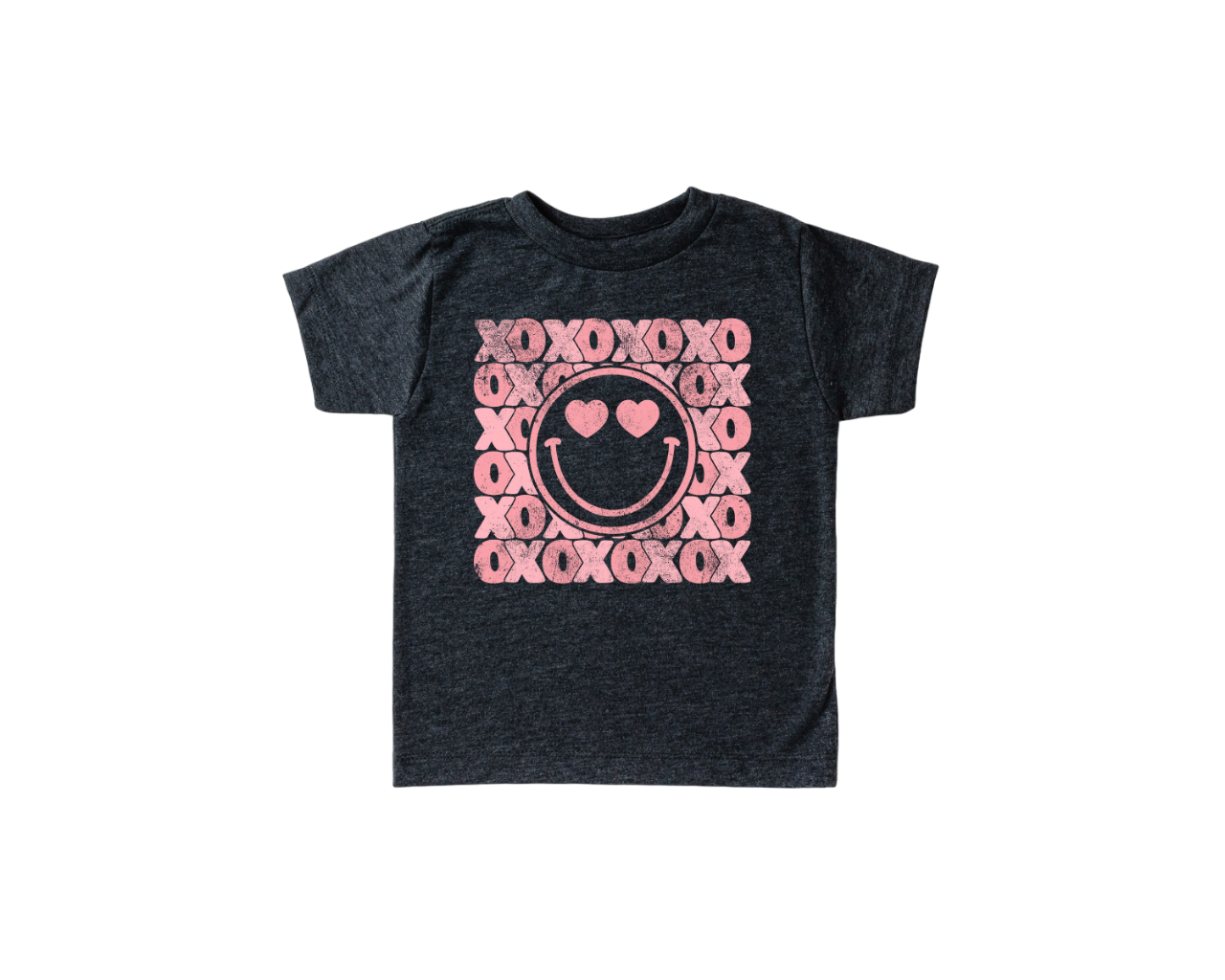 XOXO Hugs Kisses Smiley Shirt, Toddler Tee Love Shirt, Cute Holiday Girls Shirt, Toddler Youth Heart