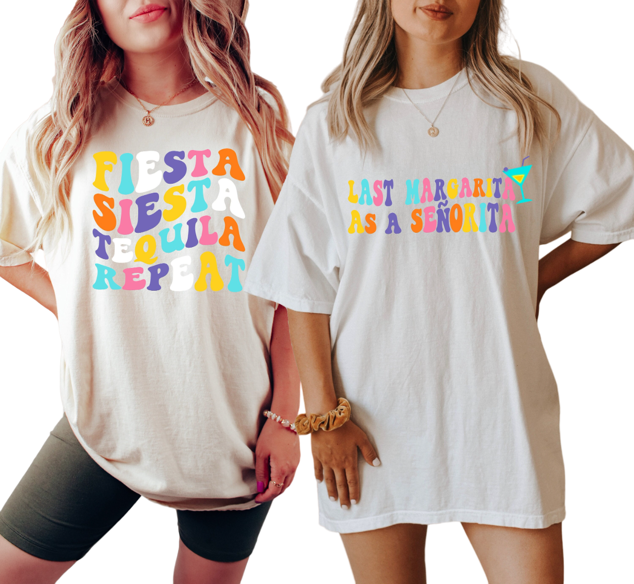 Vintage Washed Tee, Bachelorette Party Shirts, Last Margarita As a Señorita, Fiesta Siesta Tequila