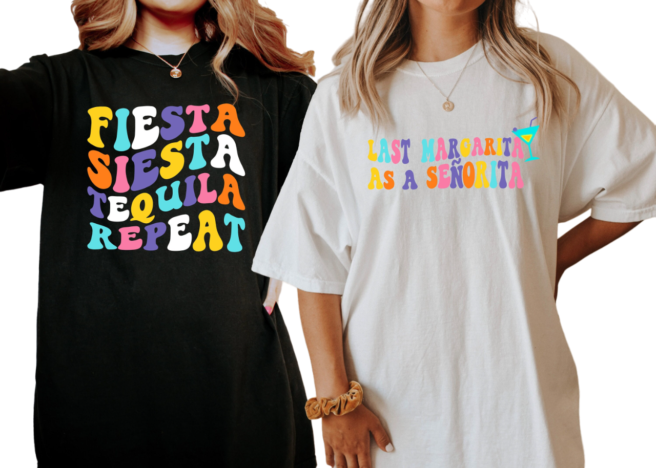 Vintage Washed Tee, Bachelorette Party Shirts, Last Margarita As a Señorita, Fiesta Siesta Tequila