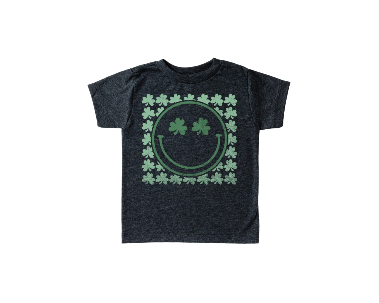 Smiley Shamrock St Pattys Shirt, Toddler Tee Patricks Day, Cute Holiday Girls Shirt, Toddler Youth