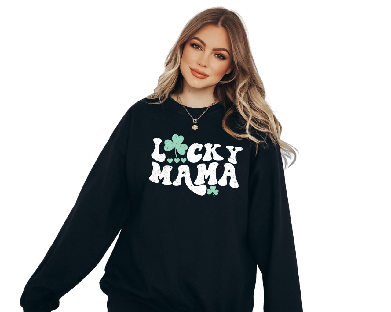 Lucky Retro Sweatshirt, Lucky Mama Sweater, St Patricks Day Sweatshirt, Lucky Pullover, Womens Lucky