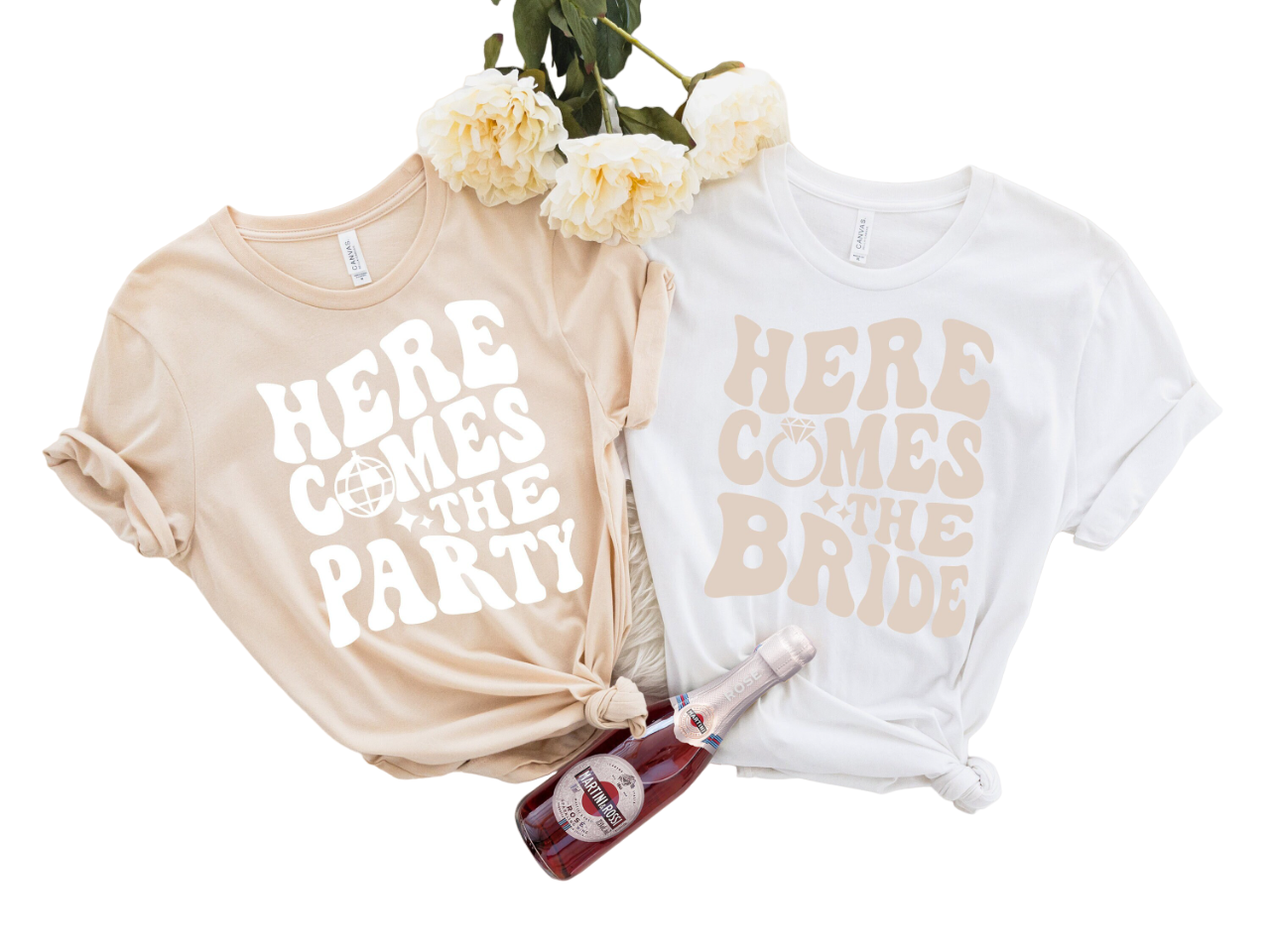 Wavy Here Comes The Bride, Retro Batch Shirts, Bachelorette Party Shirts, Here Comes The Party,