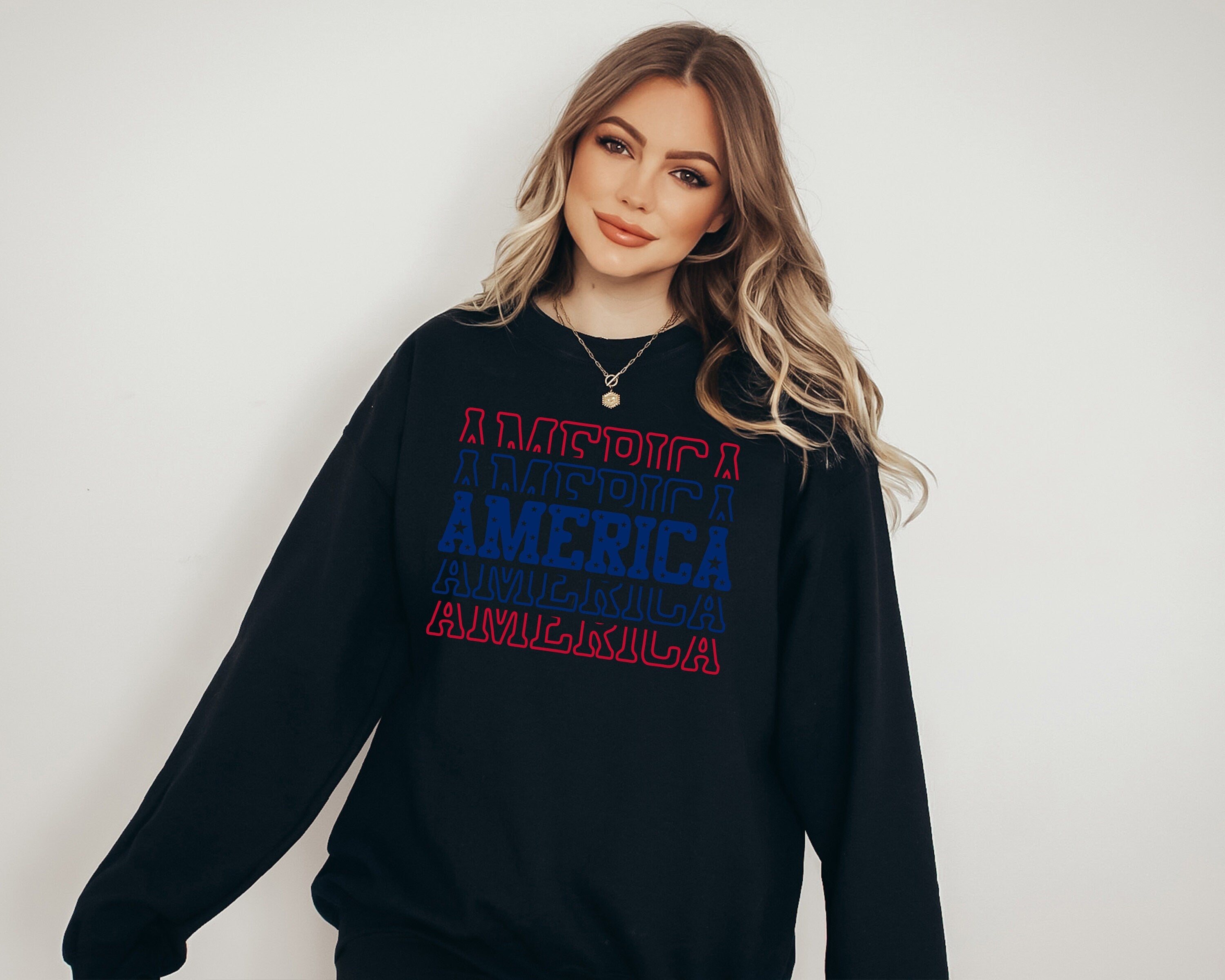 All American Babe Sweatshirt, Fourth of July Sweater, 4th of July Sweater, America Pullover, Womens Sweatshirt, Independence Day, Happy 4th