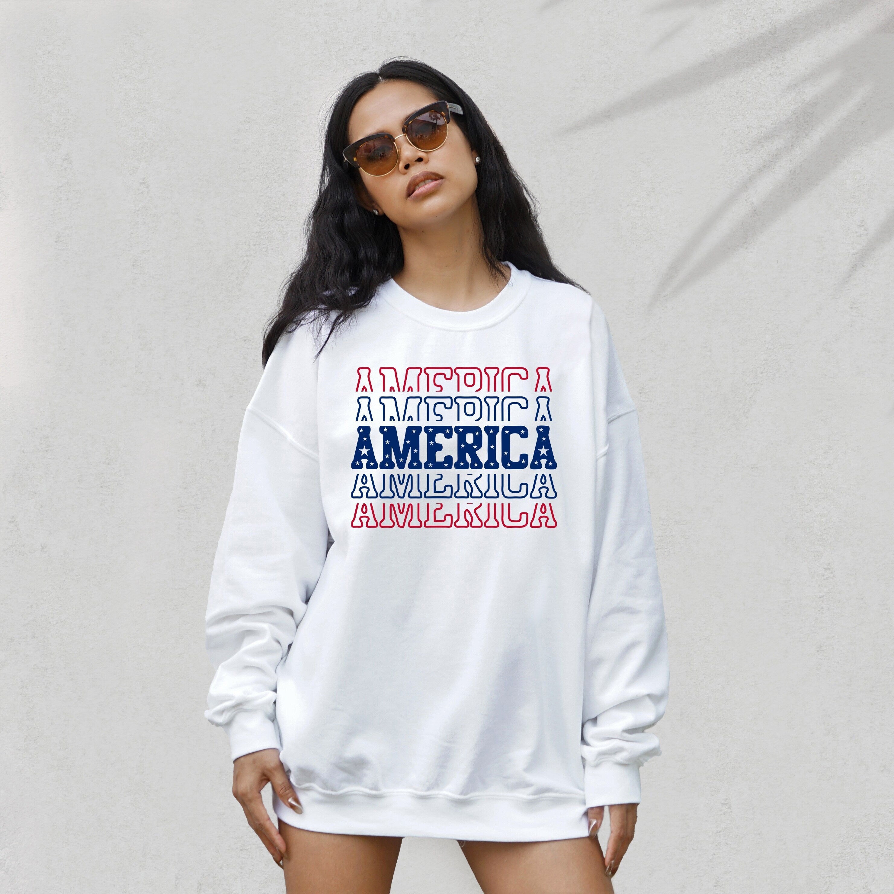 All American Babe Sweatshirt, Fourth of July Sweater, 4th of July Sweater, America Pullover, Womens Sweatshirt, Independence Day, Happy 4th