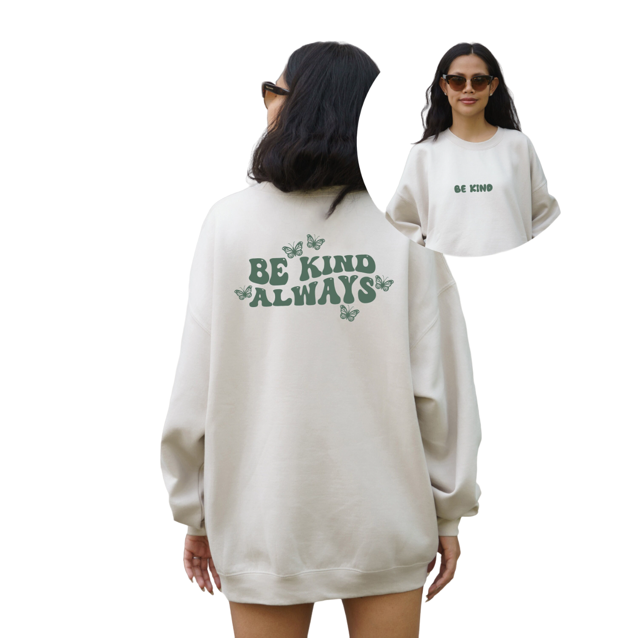 Be Kind Always Crewneck Sweatshirt, Positive Sweatshirt, Mental Health Awareness, Grow Positive