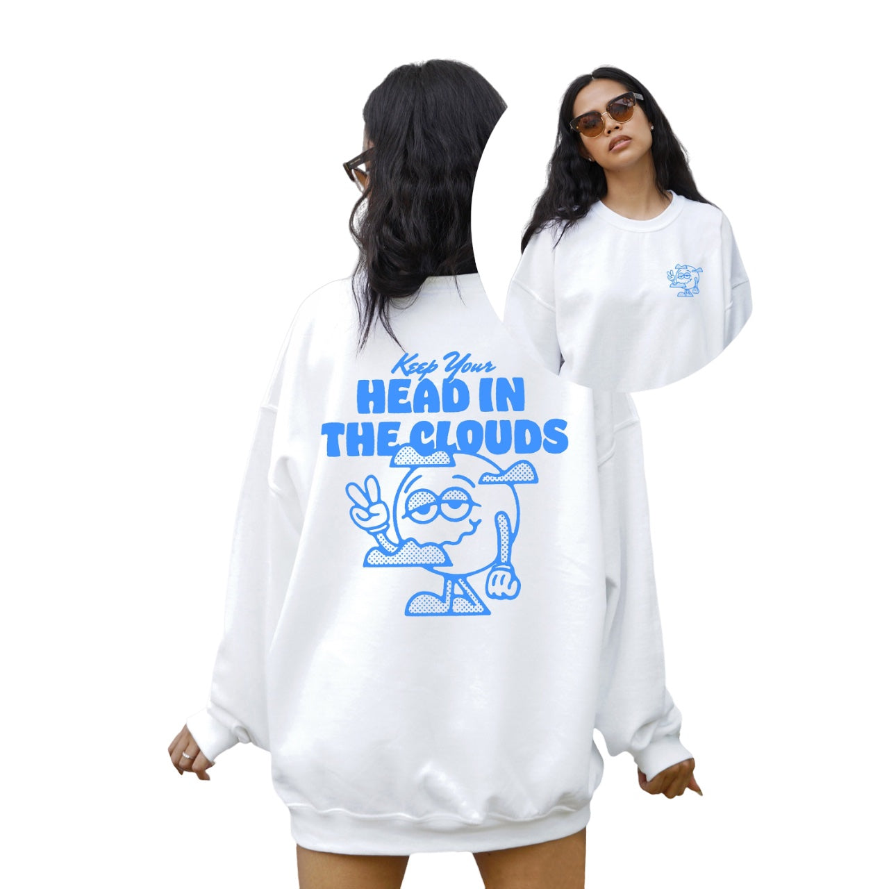 Keep Your Head In The Clouds Sweatshirt,Positive Sweatshirt, Mental Health Awareness, Grow Positive