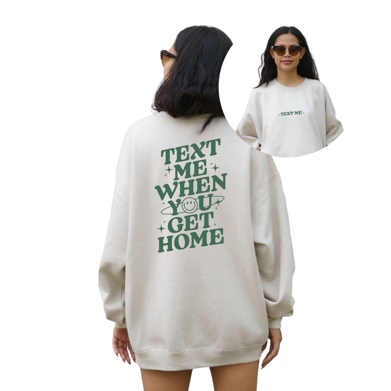 Text Me When You Get Home Sweatshirt, Positive Sweatshirt, Mental Health Awareness, Grow Positive