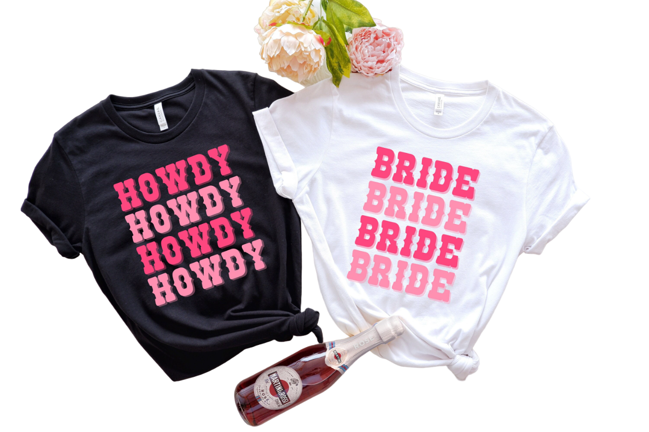 Bride Howdy Western Style Shirts, Bachelorette Party Shirts, I Do Crew, Bachelorette T-shirt,