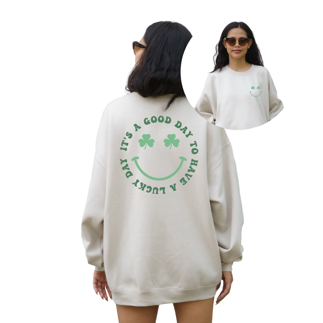 Retro Lucky Clover Sweatshirt, Feeling Lucky Sweater,St Patricks Day Sweatshirt, Lucky Pullover,