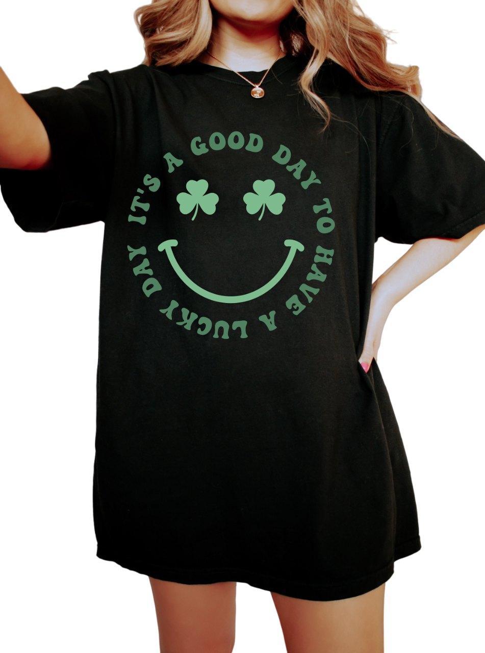 Retro St Patty's Day Vintage Washed Shirt,  Lucky Vibes Shirt, Vintage St Patricks Day Shirt, Day