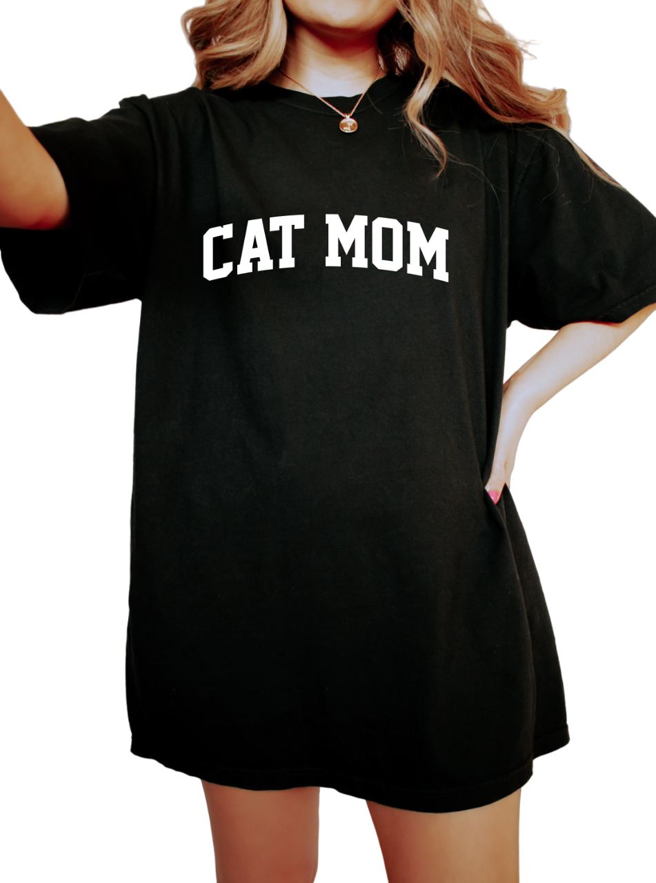 Vintage Washed Tee, Cat Mom Shirt, New Cat Mom Shirt, Proud New Kitty Mama, Mothers Day Gift, Cat