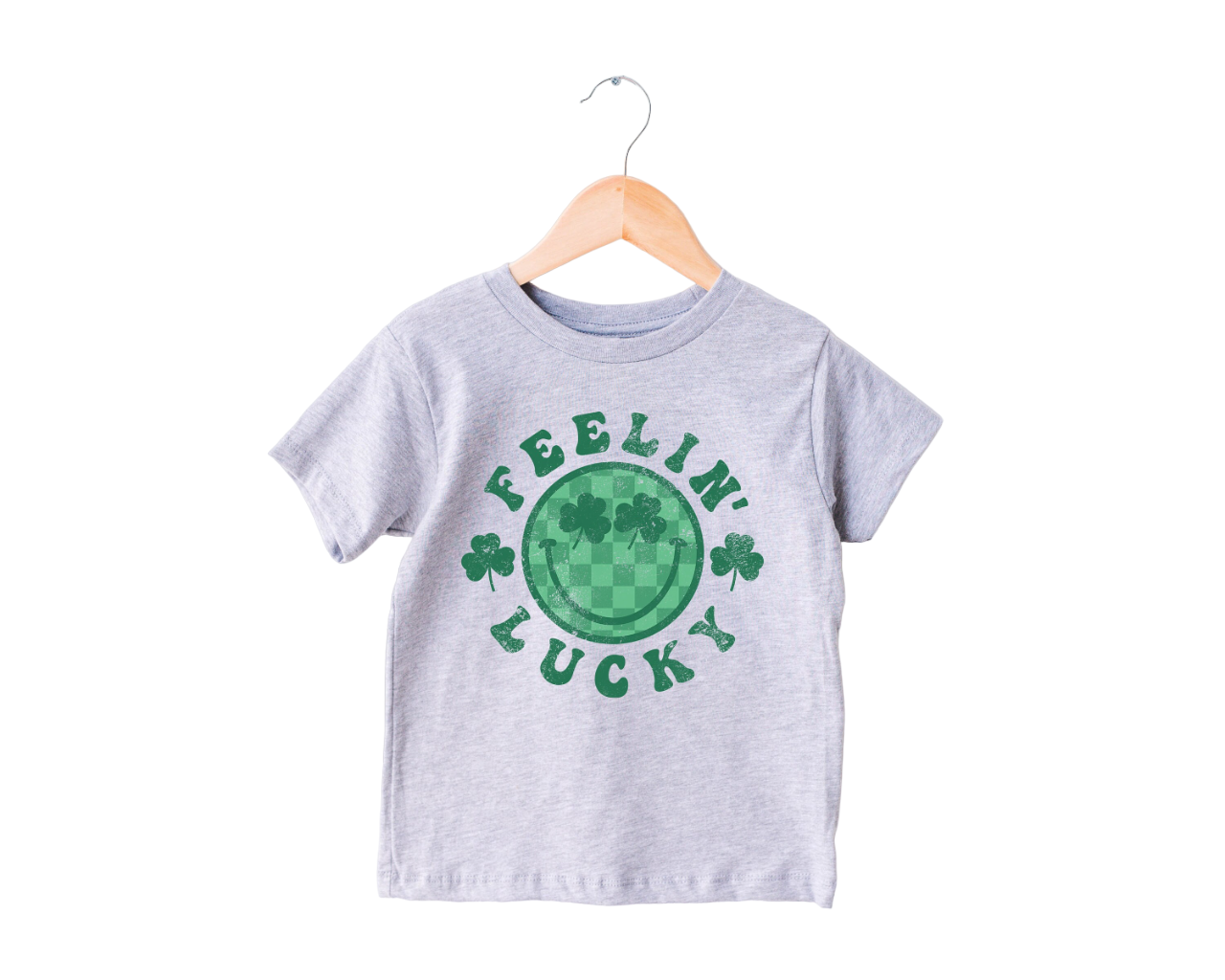 Smiley Shamrock St Pattys Shirt, Toddler Tee St Patricks Day, Cute Holiday Girls Shirt, Toddler