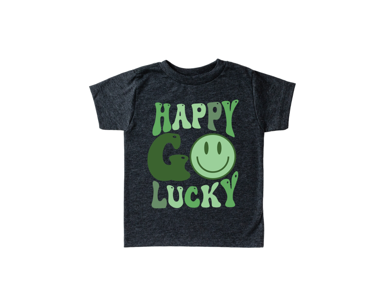 Toddler Tee St Patricks Day, Smiley Shamrock St Pattys Shirt, Cute Holiday Girls Shirt, Toddler