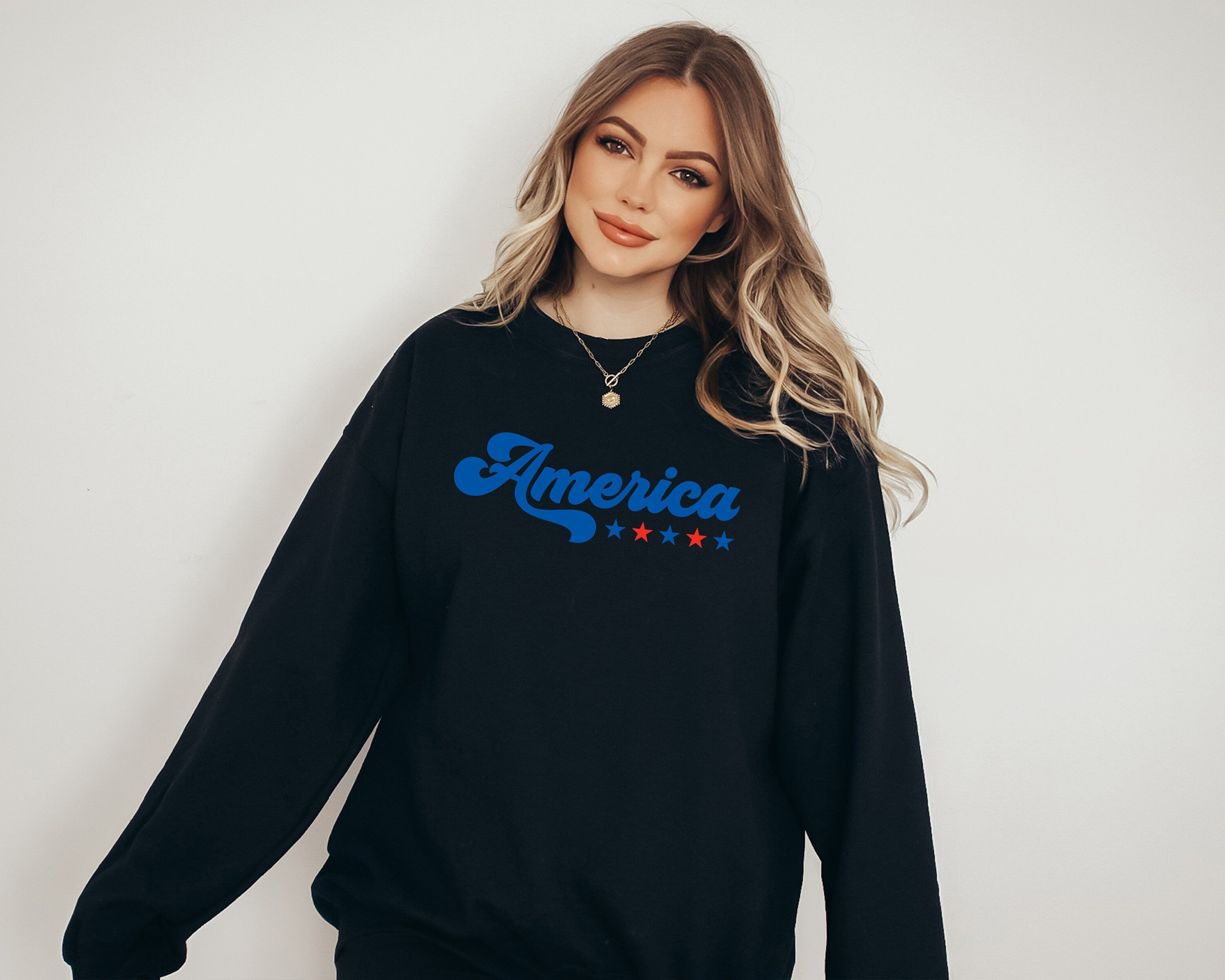 All American Babe Sweatshirt, Fourth of July Sweater, 4th of July Sweater, America Pullover, Womens Sweatshirt, Independence Day, Happy 4th